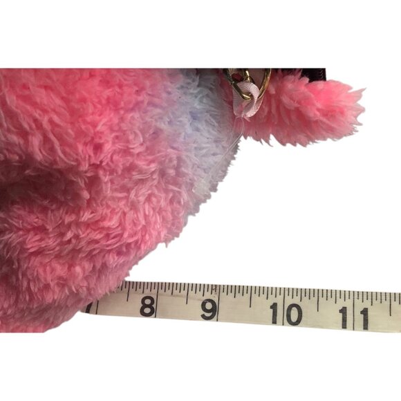 Puppy Dog Plush Stuffed Animal Purse Chain Strap Zip Open 9" Multicolor - Picture 6 of 7